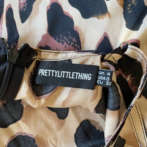 Cheetah Satin Slip Dress PRETTYLITTLETHING - Picture 4 of 4